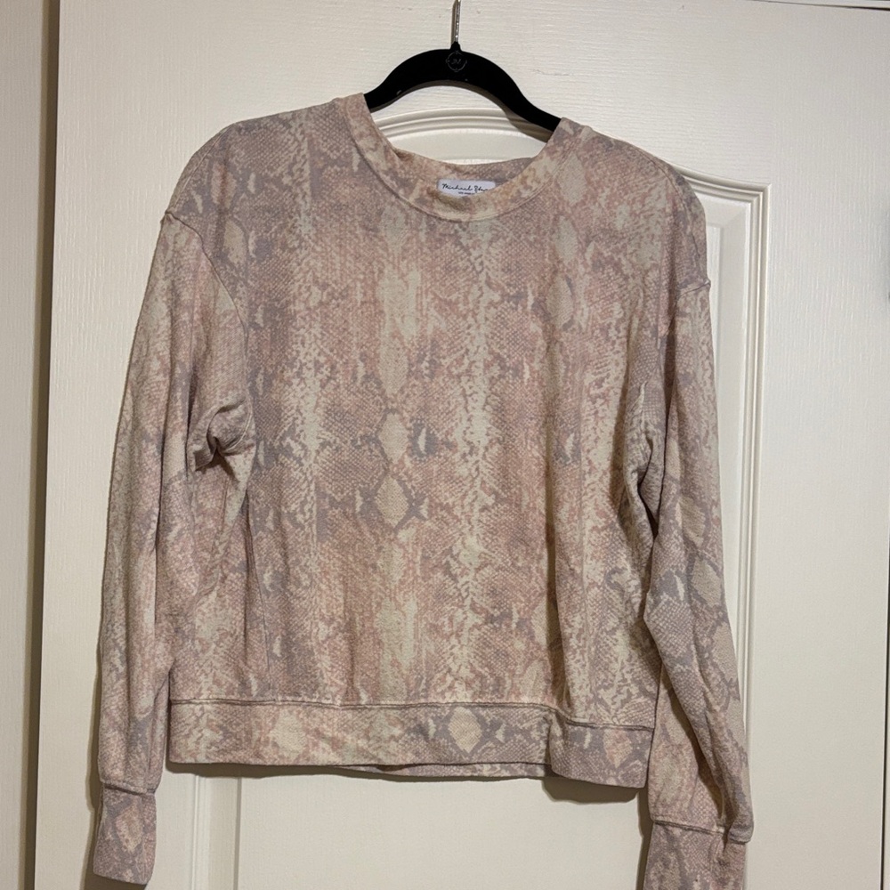 Michael Stars Pink and Cream Top